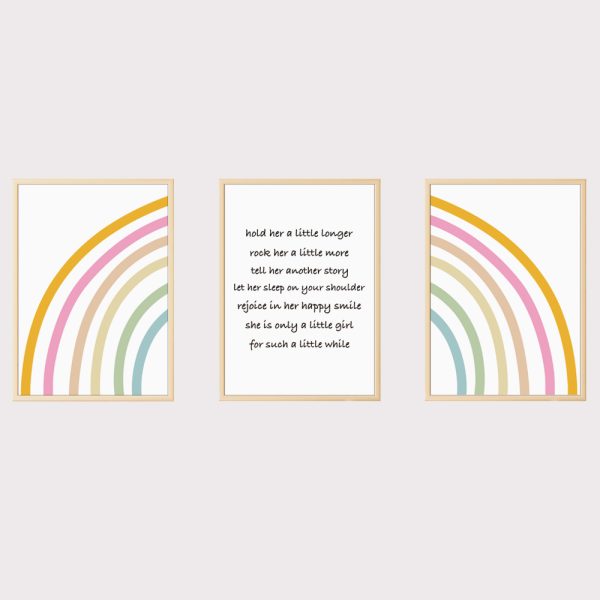 'Baby Poem' Set of 3 Wall Prints UNFRAMED