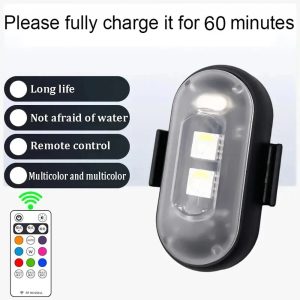 Car Strobe Light 8 Color Remote Flash Led Warning Lamp