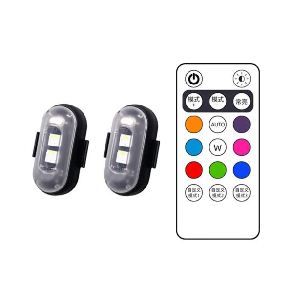 Car Strobe Light 8 Color Remote Flash Led Warning Lamp