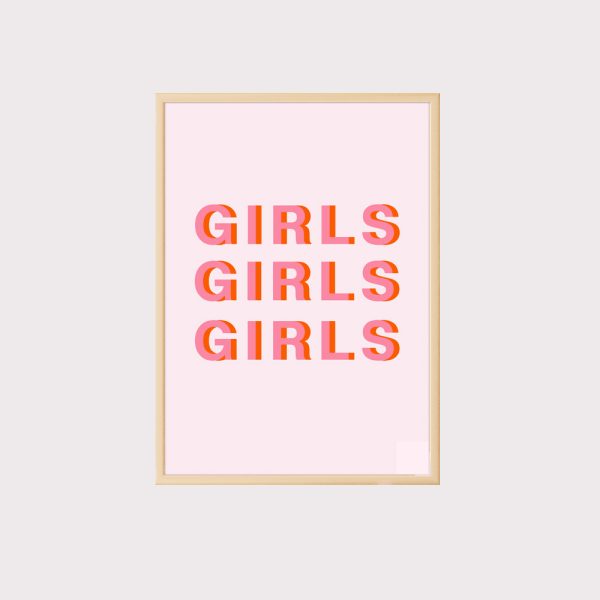 'Girls Girls Girls' Wall Art UNFRAMED