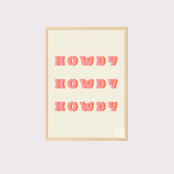 'Howdy Howdy Howdy' Wall Art UNFRAMED