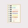 I AM BRAVE Positive Art Wall Art UNFRAMED