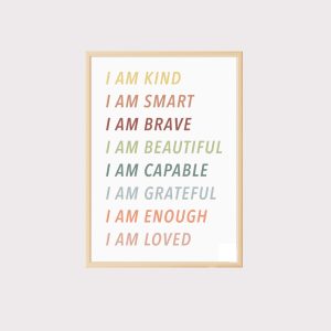 'I AM KIND' Wall Art UNFRAMED