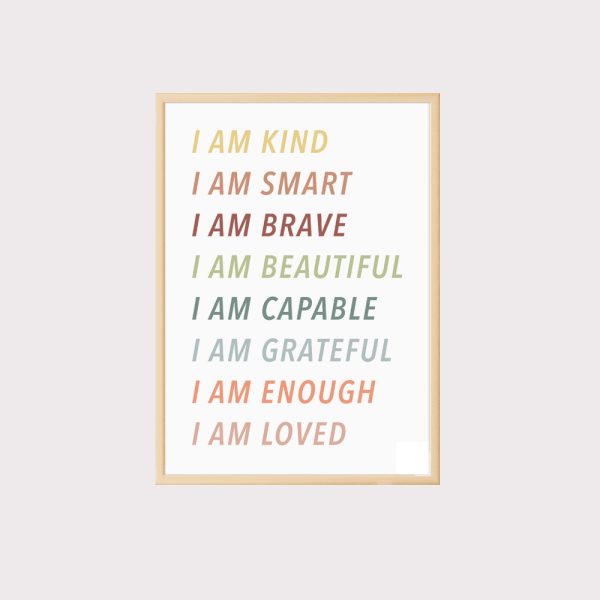 'I AM KIND' Wall Art UNFRAMED