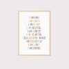 'I AM KIND I AM BRAVE I AM SMART' Wall Art UNFRAMED