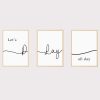 'Lets Play All Day' Set of 3 Prints UNFRAMED