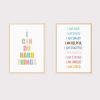 'I CAN DO HARD THINGS' Set of 2 Wall Art UNFRAMED