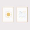 'You Are My Sunshine' Set of 2 Nursery Wall Art UNFRAMED